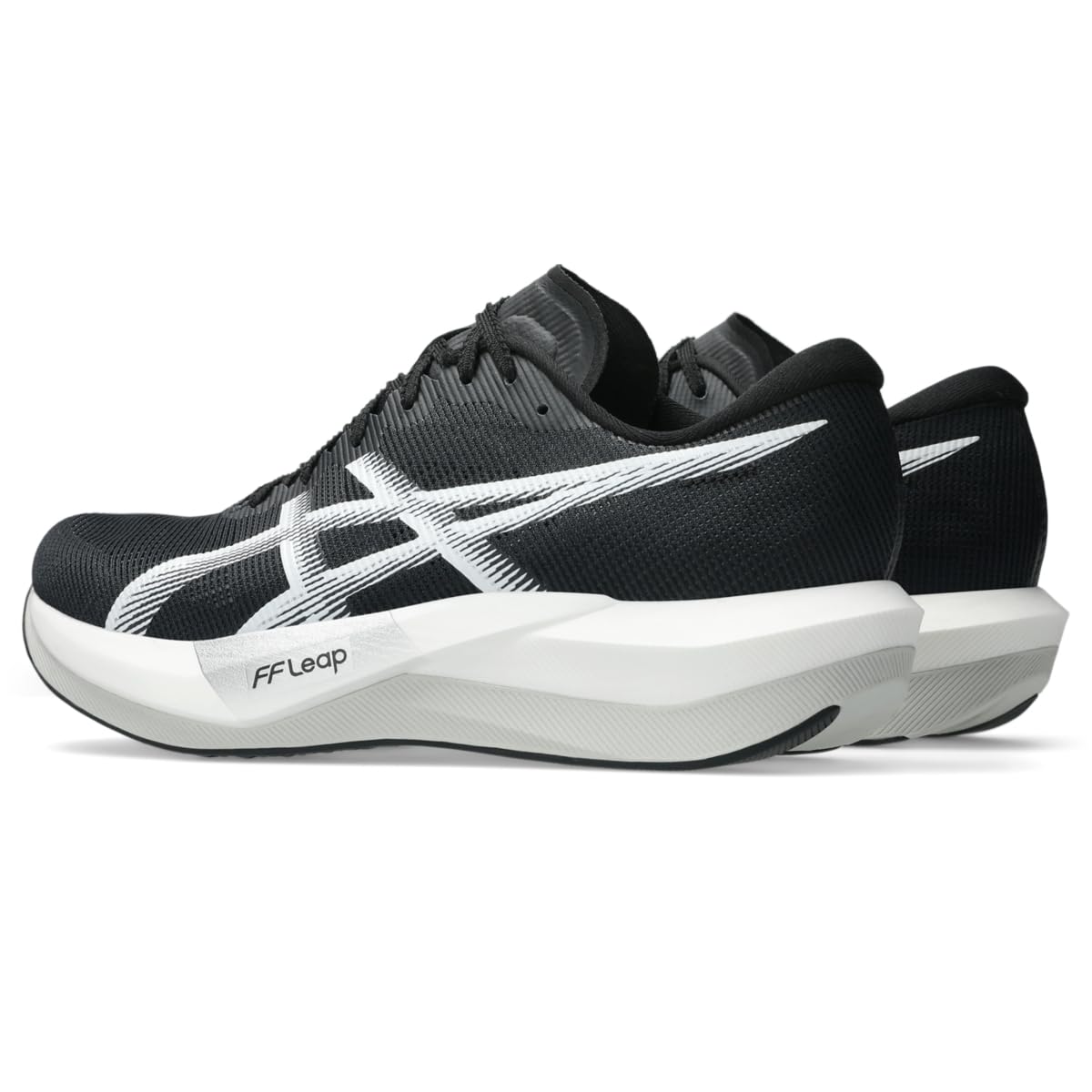 ASICS Unisex Magic Speed 5 Running Shoes, 10.5M / 12W, Black/White