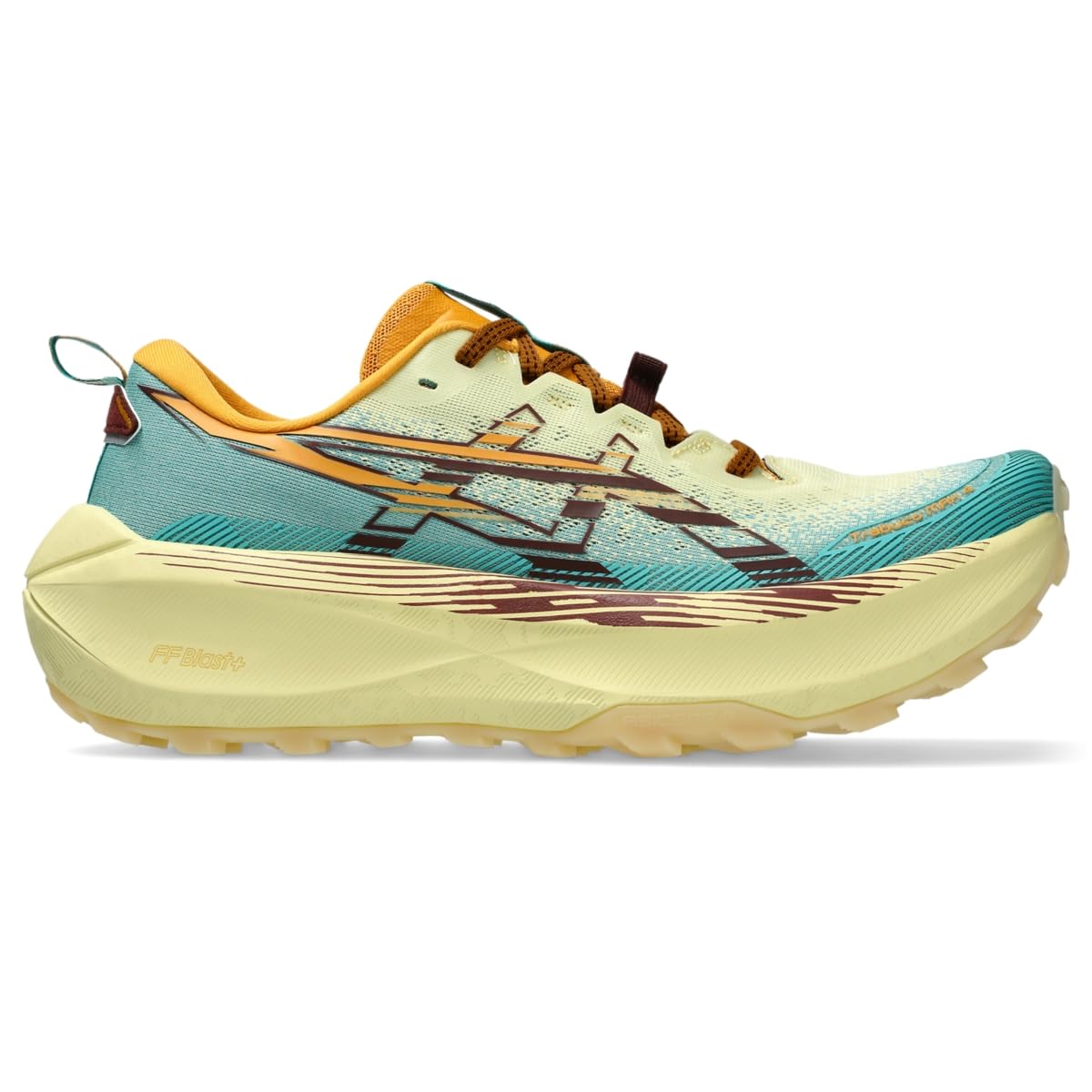 ASICS Men's Trabuco MAX 4 Trail Running Shoes, 10, Wheat Yellow/Dark RED Planet