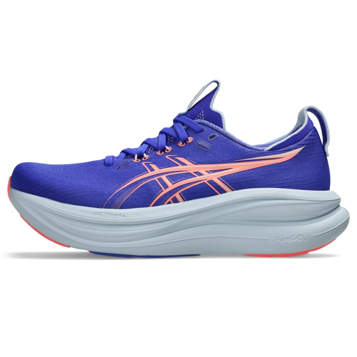 ASICS Women's Gel-Nimbus 28 Running Shoes, 5.5, Cobalt Burst/Sun Coral