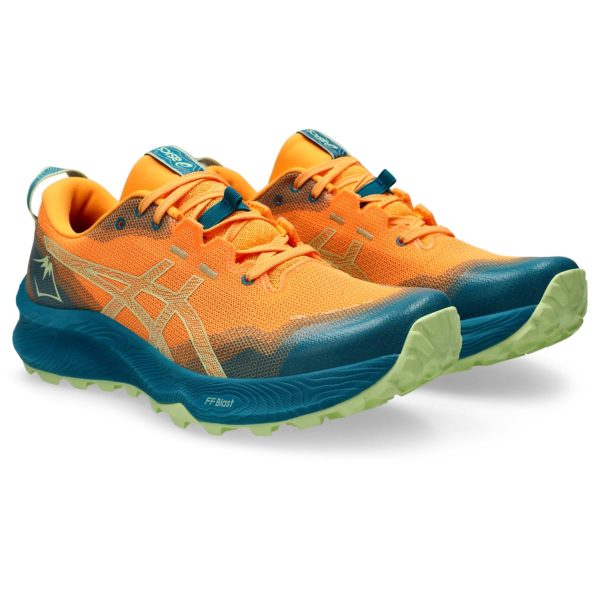 ASICS Men's Gel-Trabuco 12 Running Shoes, 7.5, Stadium Orange/Cool Matcha - alternate product view 2