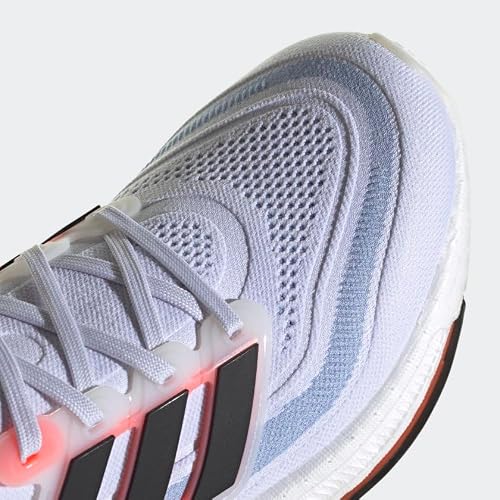 adidas Men’s Ultraboost Light Running Shoes (Ultraboost 23) Running Shoe, White/Black/Solar Red, 15 US Men