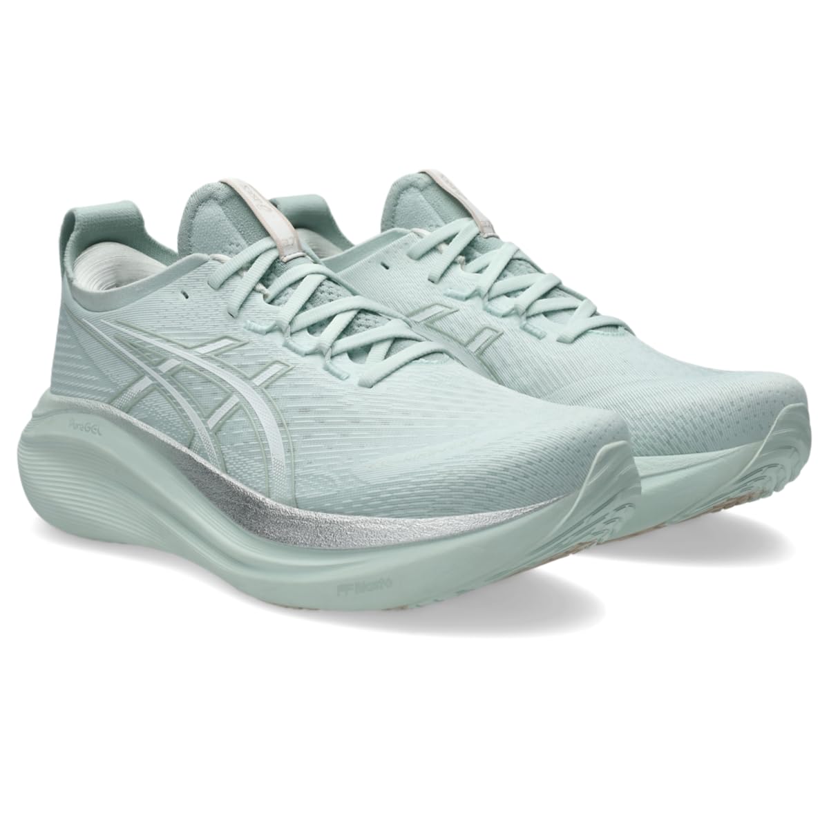 ASICS Men's Gel-Nimbus 27 Running Shoes, 10.5, Pure Aqua/White