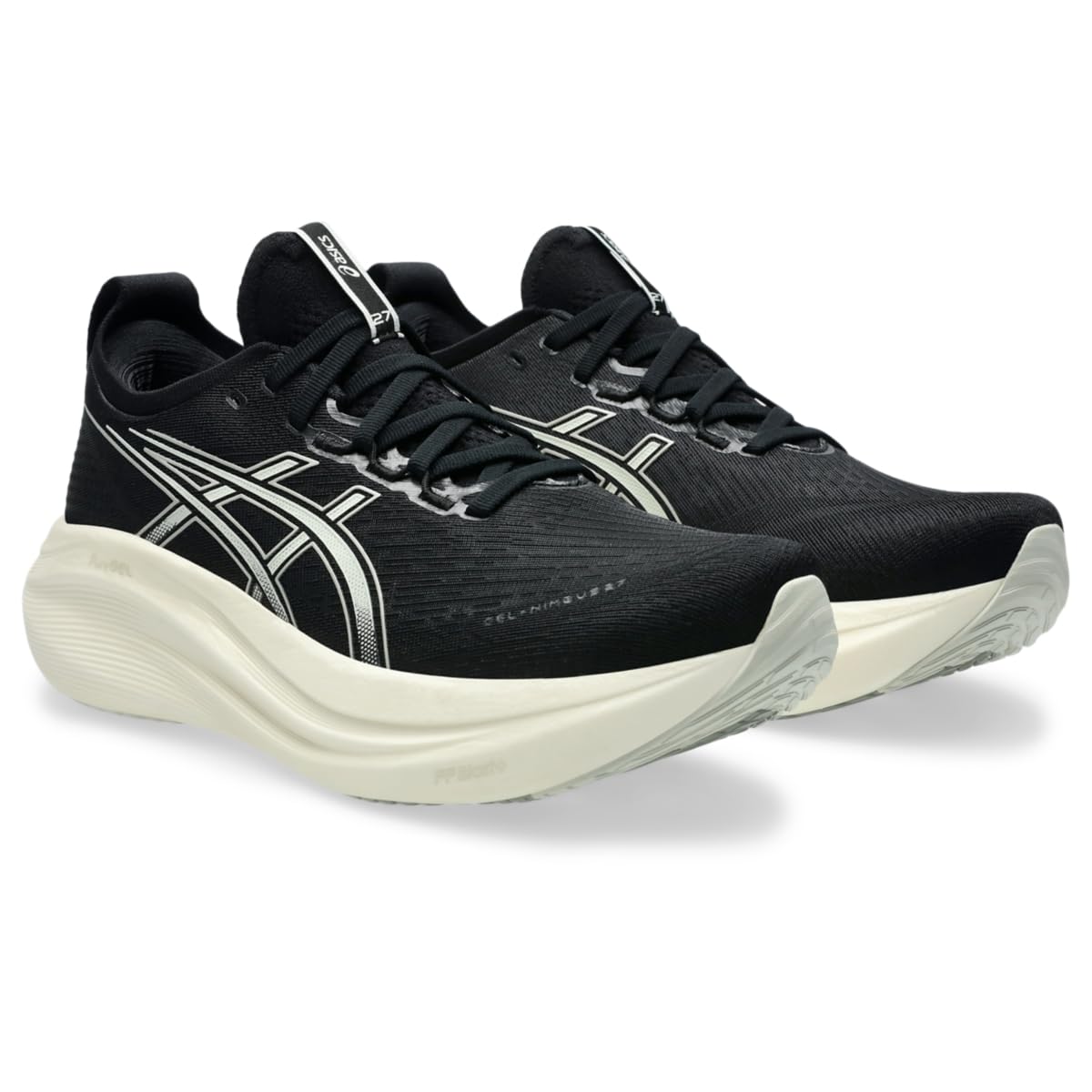 ASICS Men's Gel-Nimbus 27 Running Shoe, 11, Black/Lake Grey