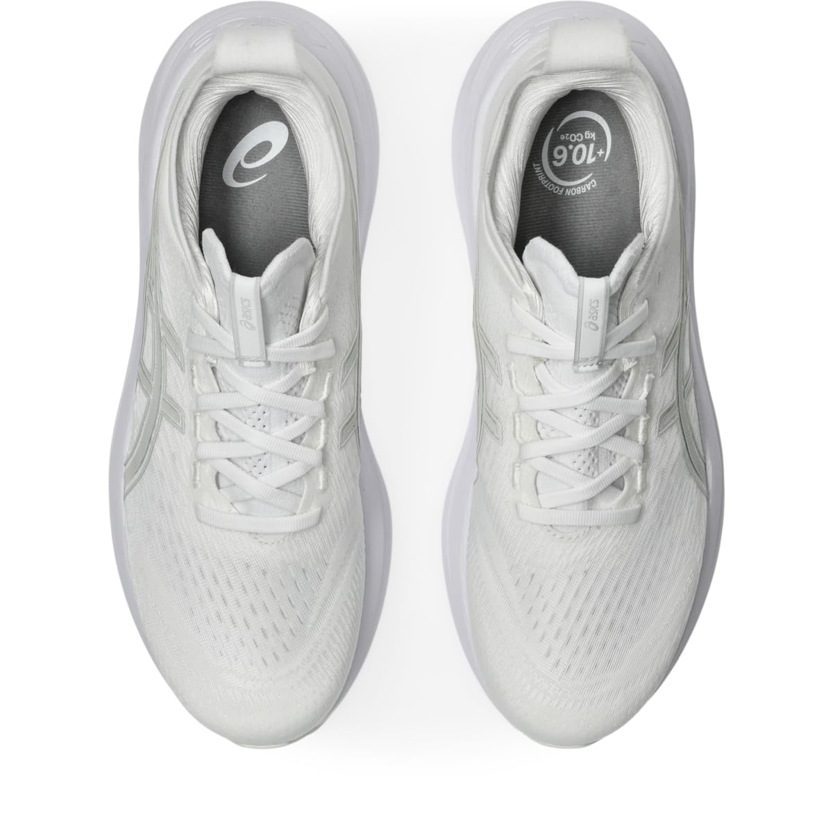 ASICS Men's Gel-Nimbus 27 Running Shoes, 11, White/Glacier Grey