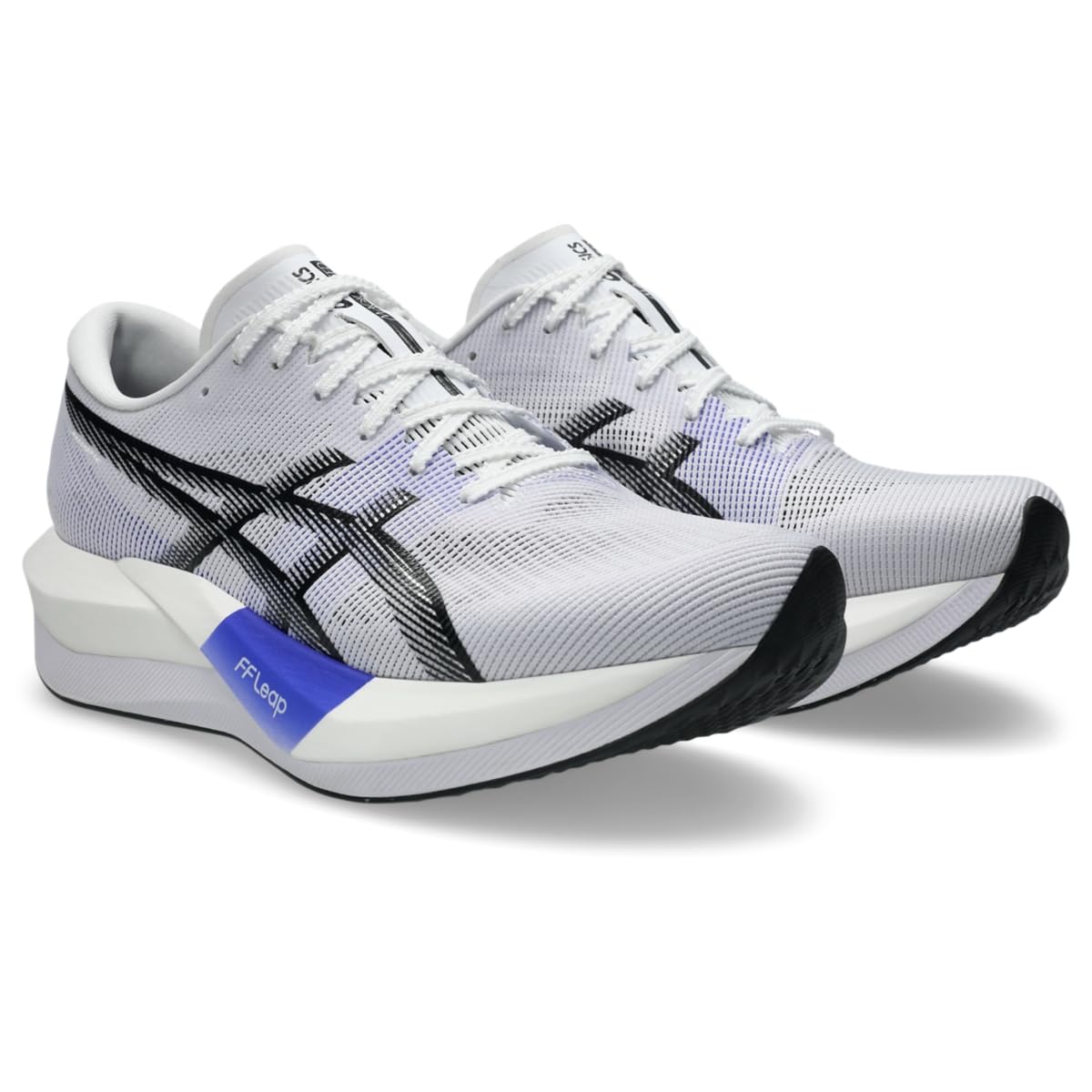 ASICS Unisex Magic Speed 5 Running Shoes, 10.5M / 12W, White/Black