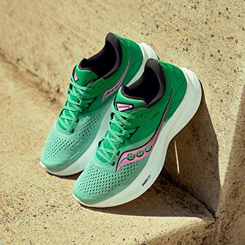 Saucony Ride 16 Womens Shoes Size 6.5, Color: Sprig/Peony