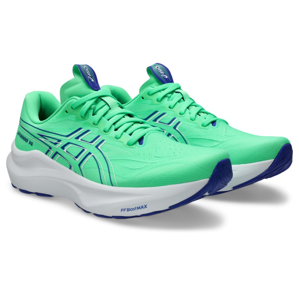 ASICS Men's GT-2000 14 Running Shoes, 9.5, Vital Green/Cobalt Burst - alternate product view 2