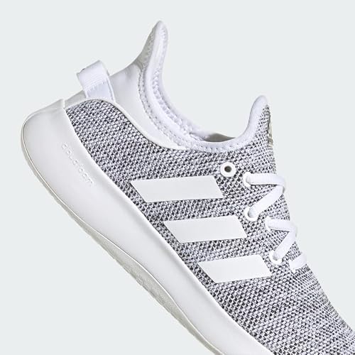 Adidas Women's Cloudfoam Pure, White/White/Black, 5.5