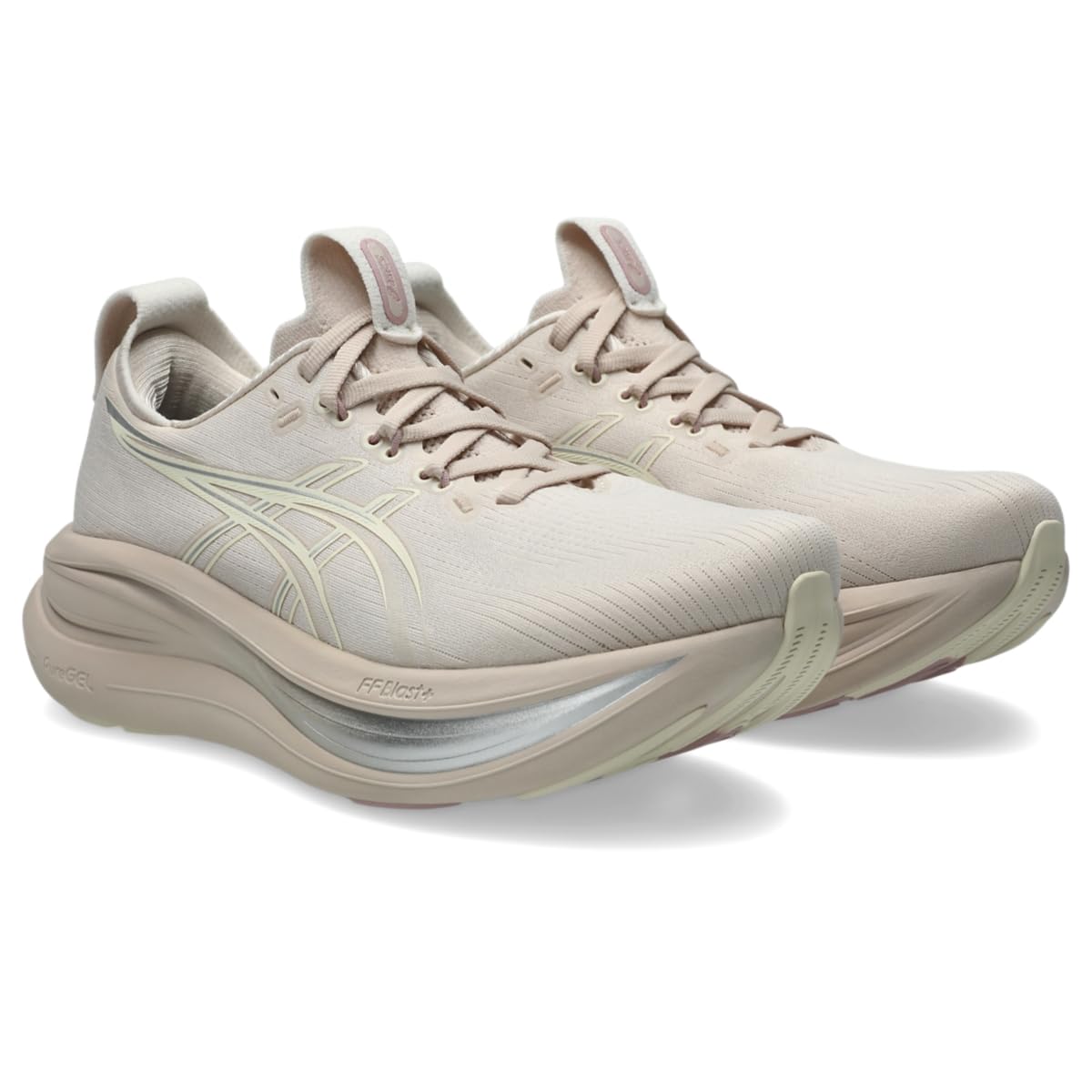 ASICS Women's Gel-Nimbus 28 Running Shoes, 5.5, Mineral Beige/Cream