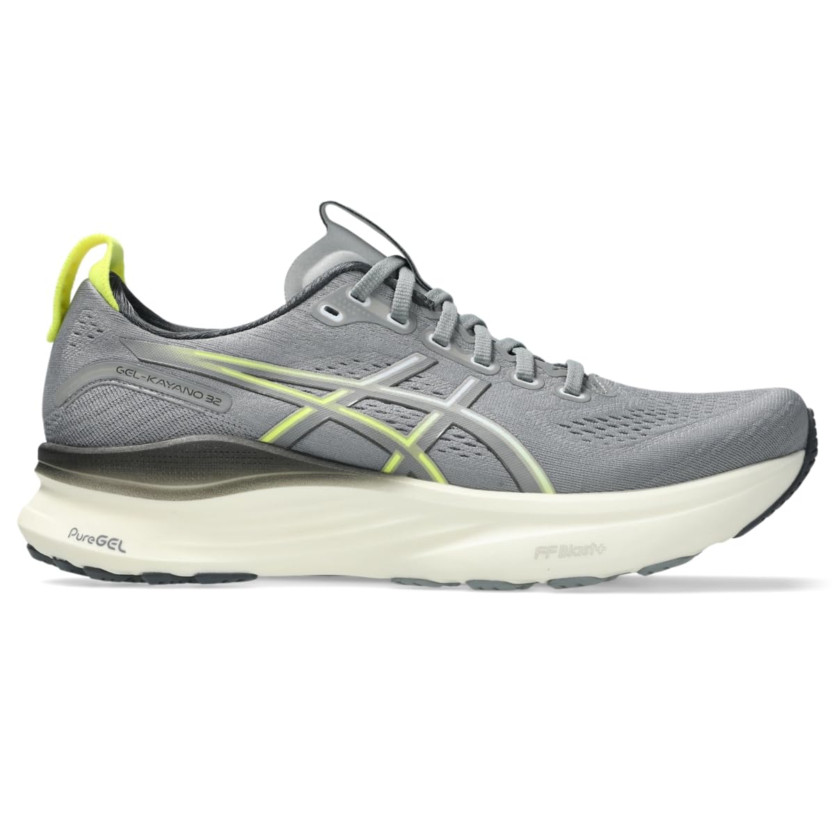 ASICS Men's Gel.Kayano 32 Running Shoes, 11.5, Gravel/Citron