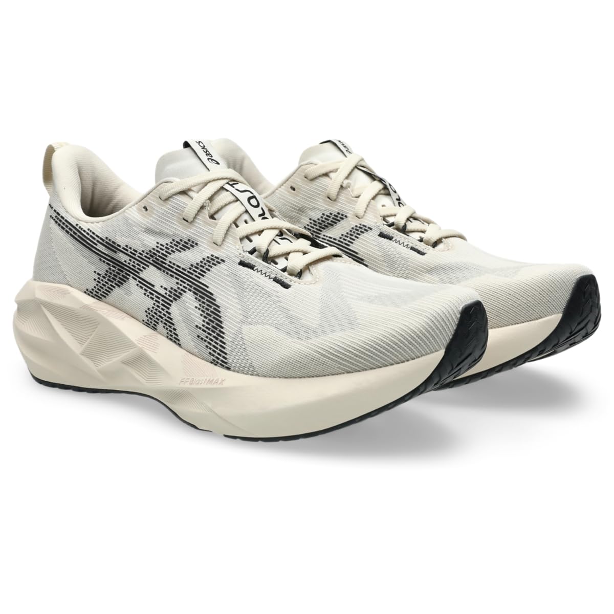 ASICS Men's NOVABLAST 5 Running Shoes, 10.5, Oatmeal/Black - alternate product view 2
