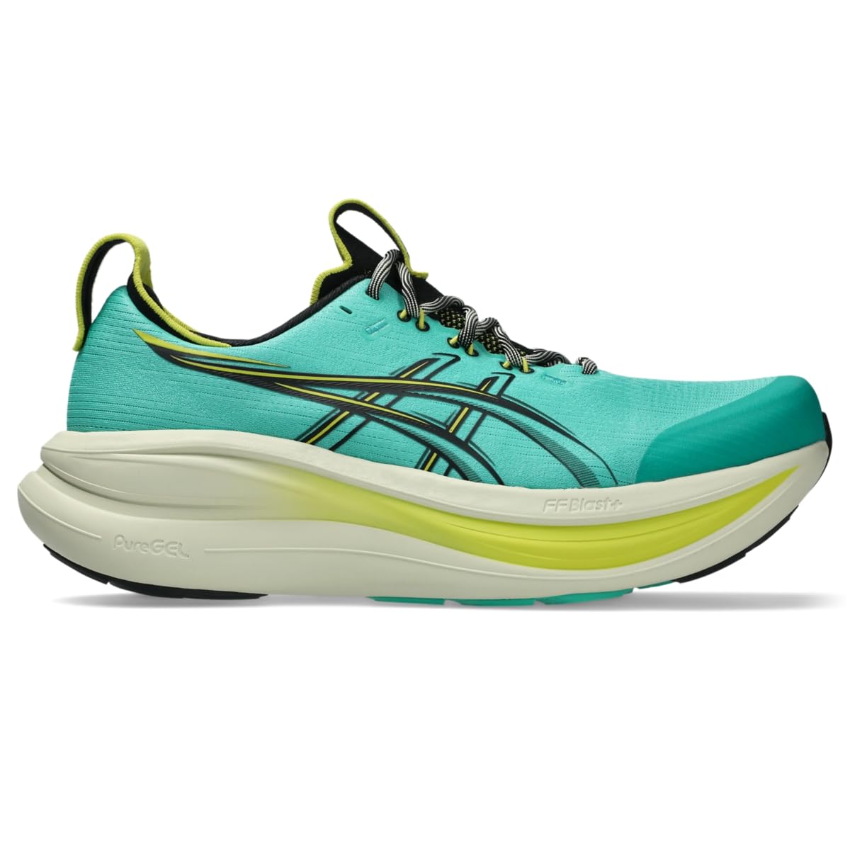 ASICS Men's Gel-Nimbus 28 TR Running Shoes, 10.5, Aurora Green/Black