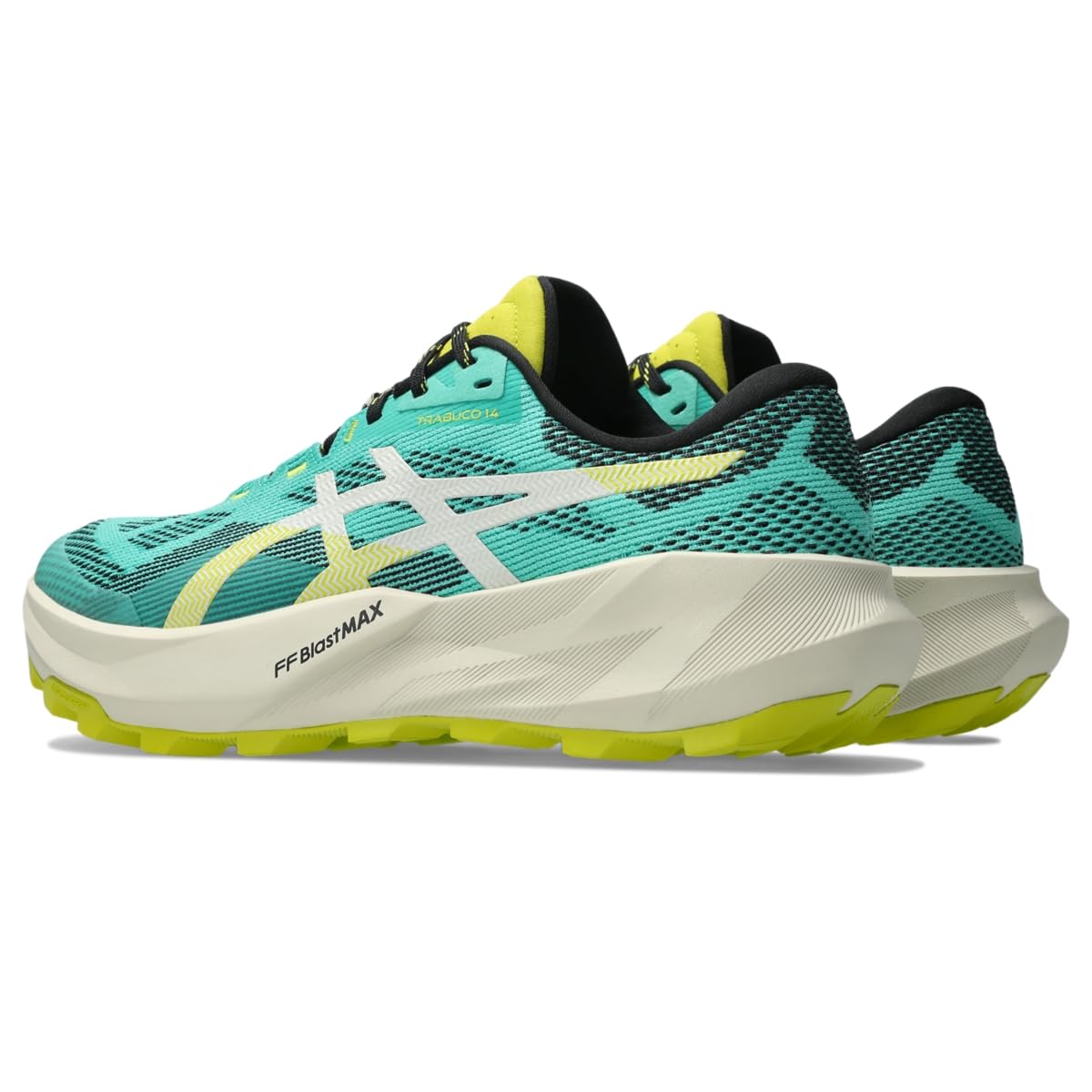 ASICS Men's Trabuco 14 Trail Running Shoes, 9.5, Aurora Green/Light DUST