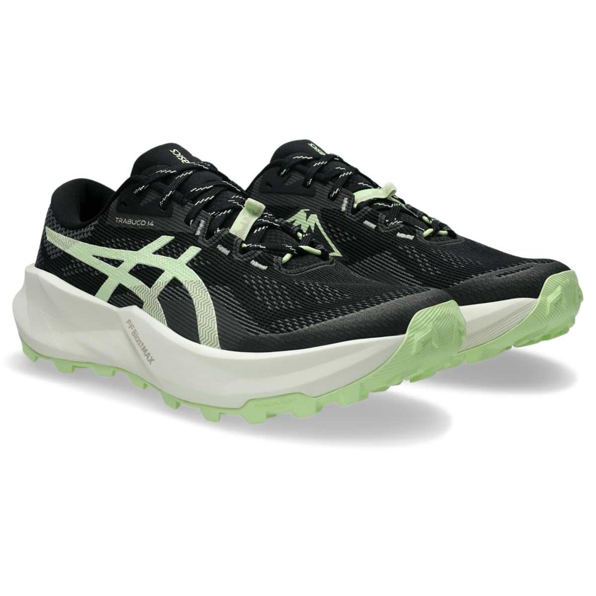 ASICS Men's Trabuco 14 Running Shoes, 9.5, Black/Illuminate Yellow