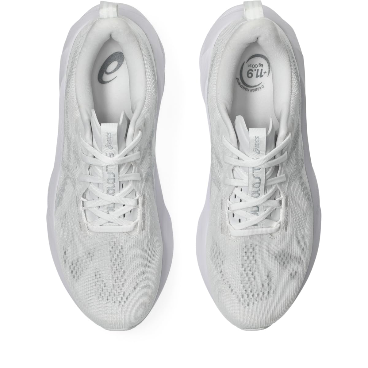 ASICS Men's NOVABLAST 5 Running Shoes, 10.5, White/Piedmont Grey - alternate product view 6