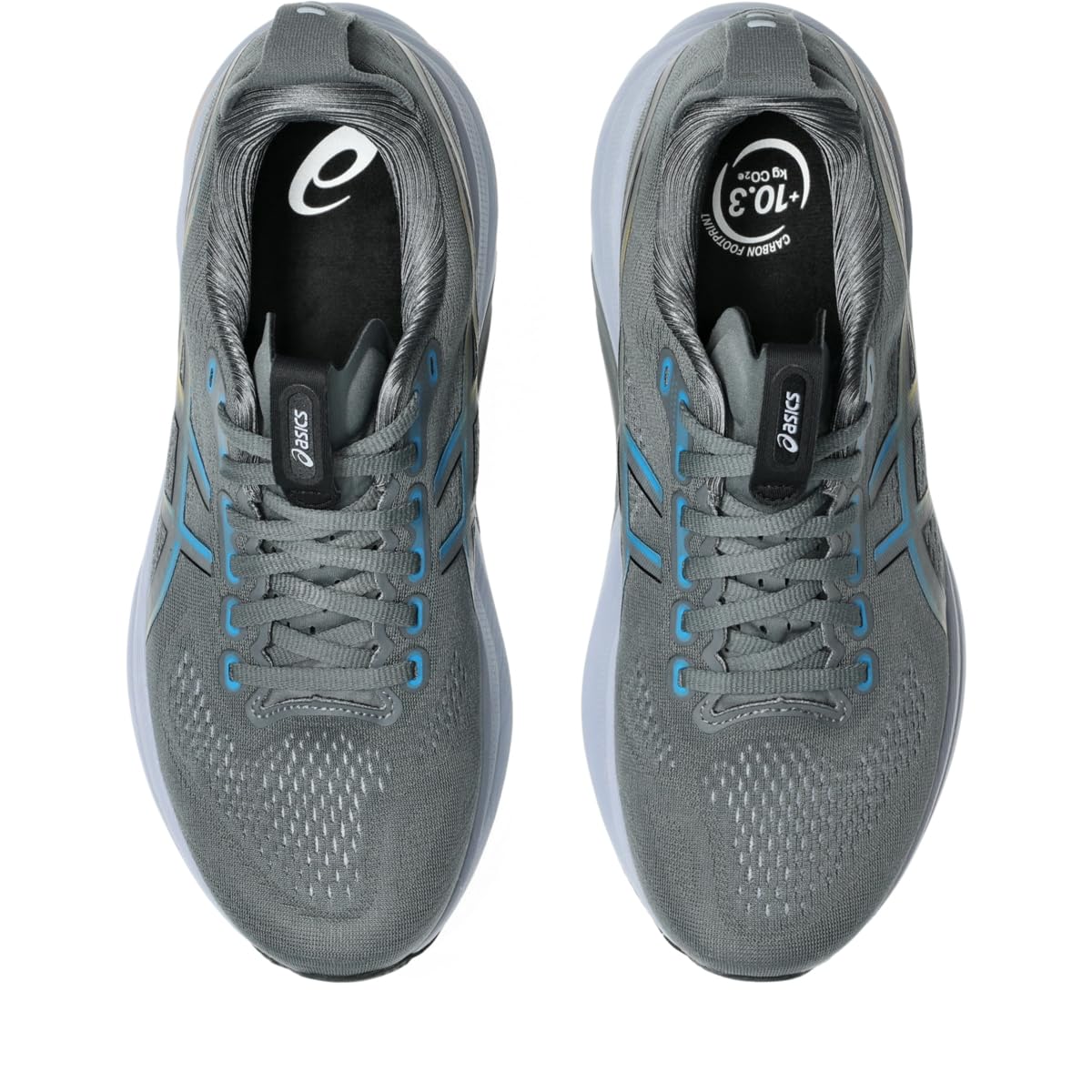 ASICS Men's Gel-Kayano 32 Running Shoes, 11.5, Steel Grey/Aegean Blue