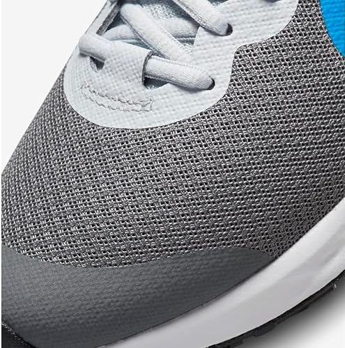 Nike Revolution 6 Kids Running Shoes, Cool Grey/Pure Platinum/Blue, 5.5 Big Kid