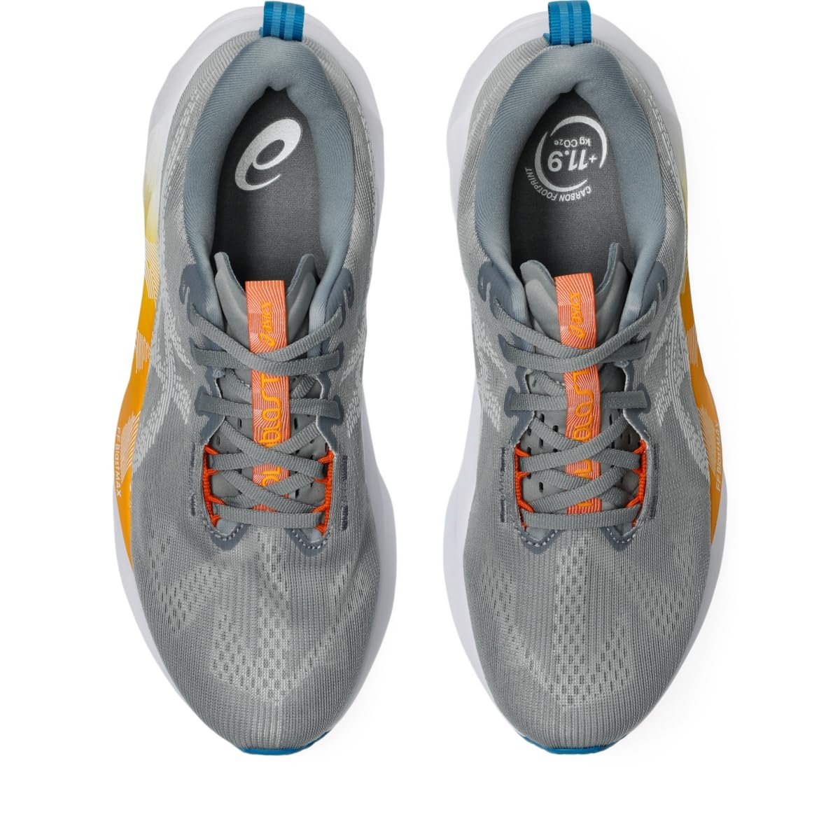 ASICS Men's NOVABLAST 5 Running Shoes, 10.5, Gravel/White - alternate product view 6