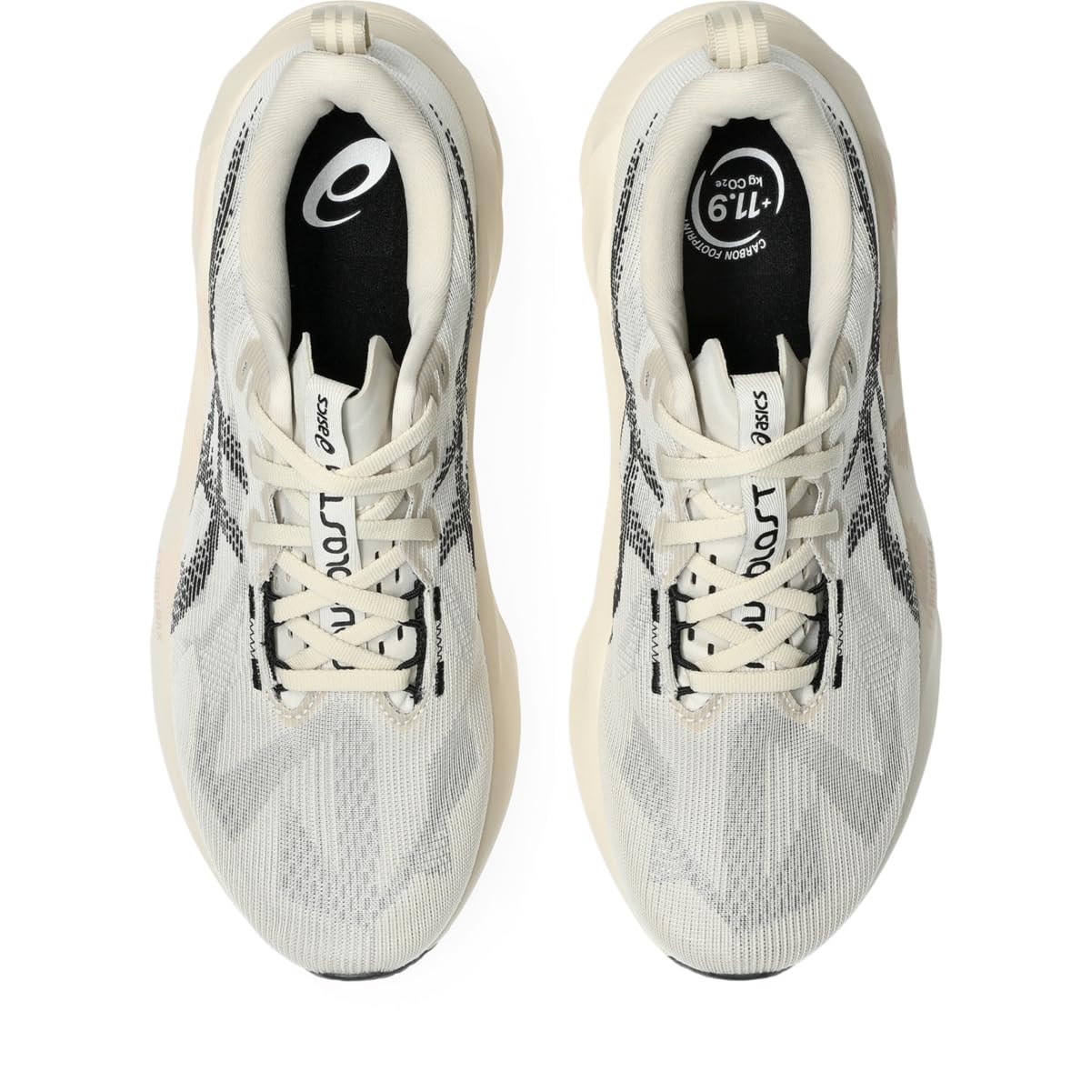 ASICS Men's NOVABLAST 5 Running Shoes, 10.5, Oatmeal/Black - alternate product view 6