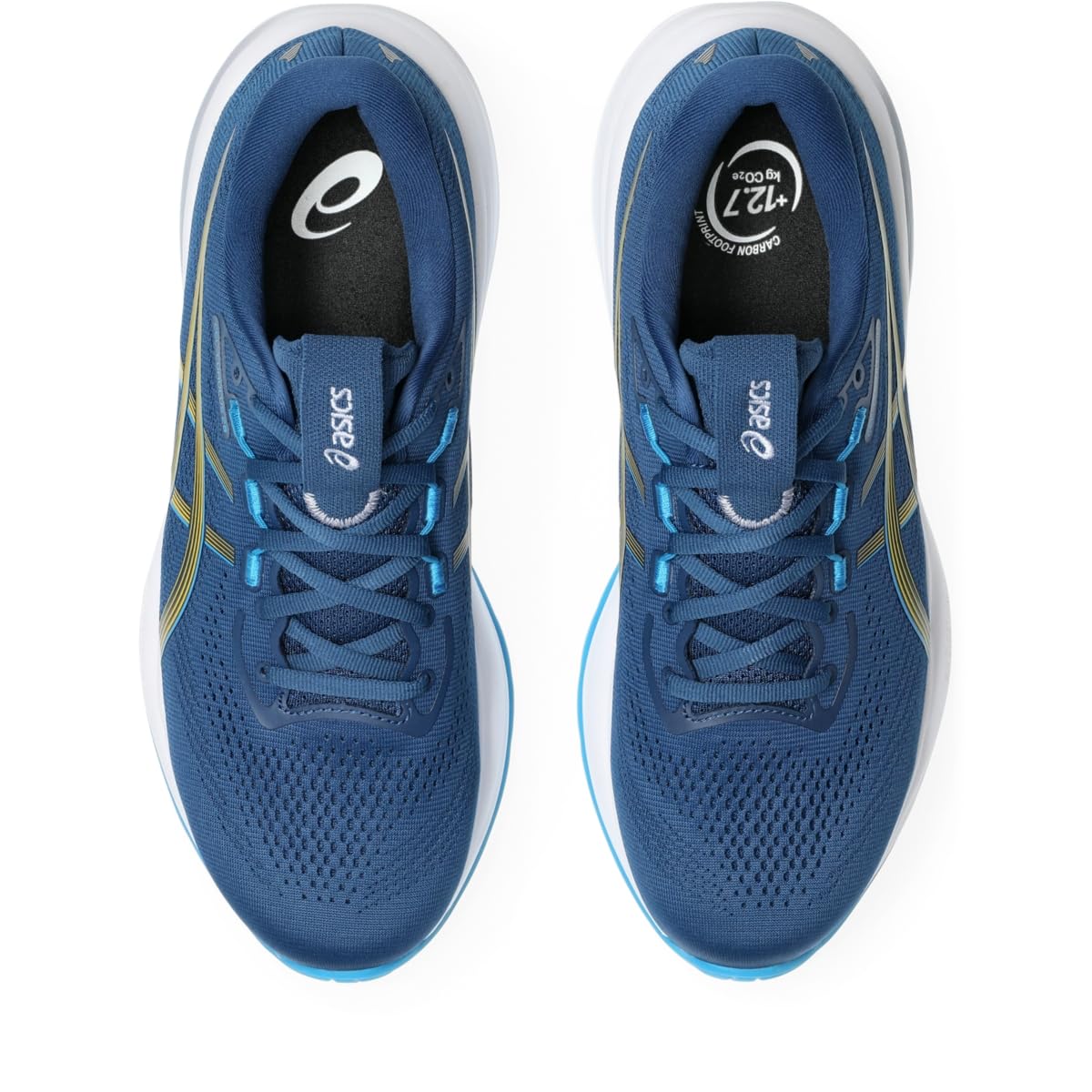 ASICS Men's Gel-Cumulus 28 Running Shoes, 10.5, Twilight Blue/YAMABUKI - alternate product view 6