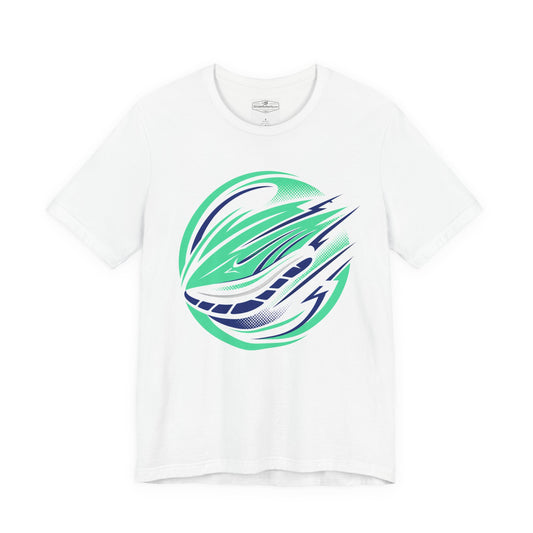 T-Shirt To Match Colors of GT-2000 14 Green Cobalt Burst Running Shoes